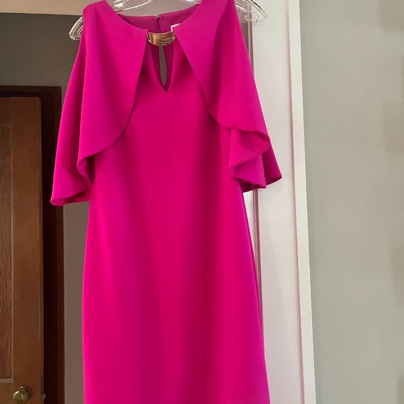 NWOT Joseph Ribkoff Fuschia Bat-Wing Dress - Picture 1 of 6
